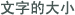 文字的大小