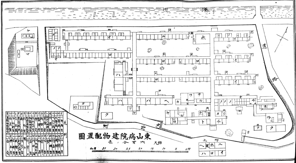 東山病院建物配置図