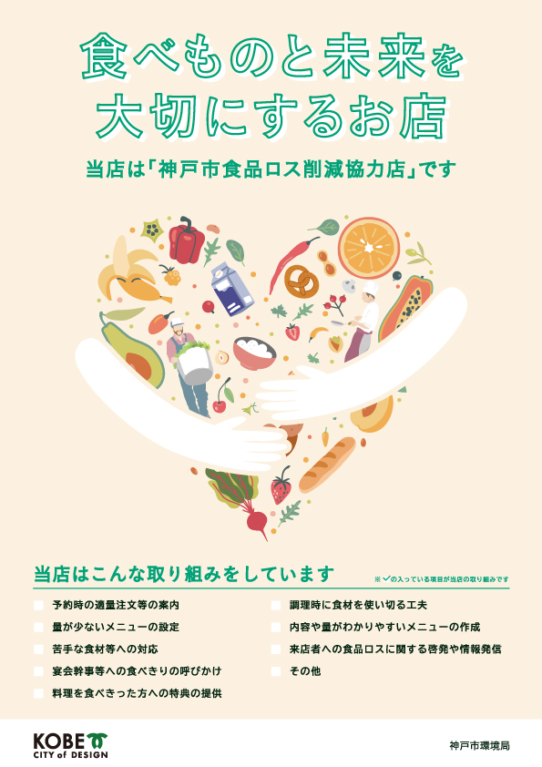 食品ロス削減協力店飲食店ポスター