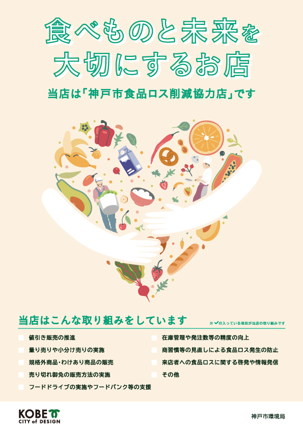 食品ロス削減協力店小売店ポスター