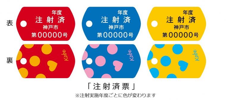 注射済票（3種）