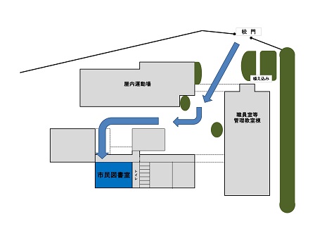 市民図書室への地図