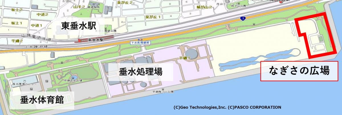 なぎさの広場・位置図