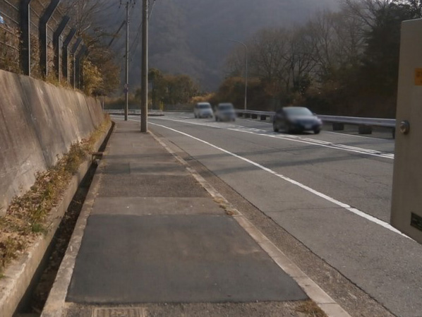 歩道からみた実施後の写真