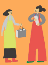 出かけるイラスト