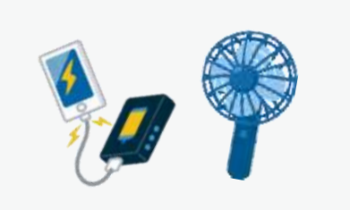 電池を使う製品のイラスト