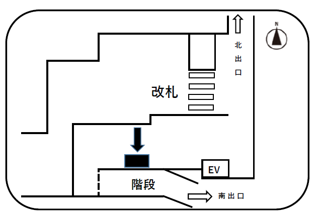山陽電鉄舞子公園駅の図書館外返却ポストの案内図