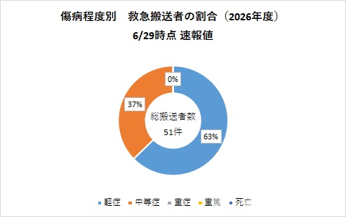 傷病程度別搬送者数(0629時点)
