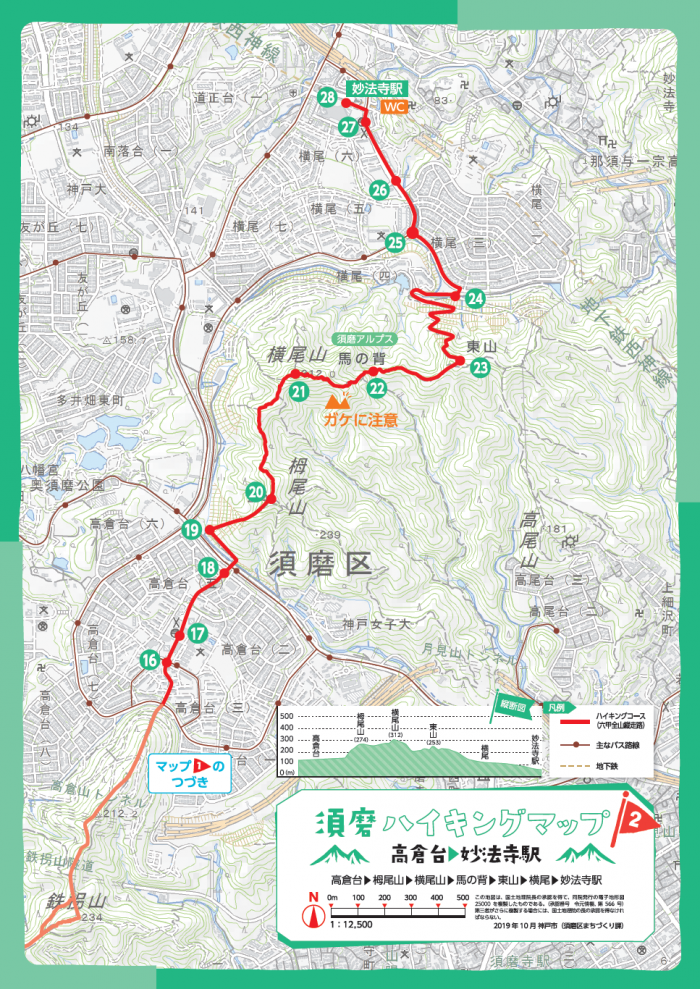 須磨ハイキングマップ2地図