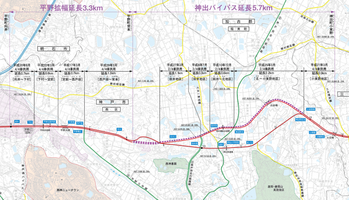 神出バイパス平面図