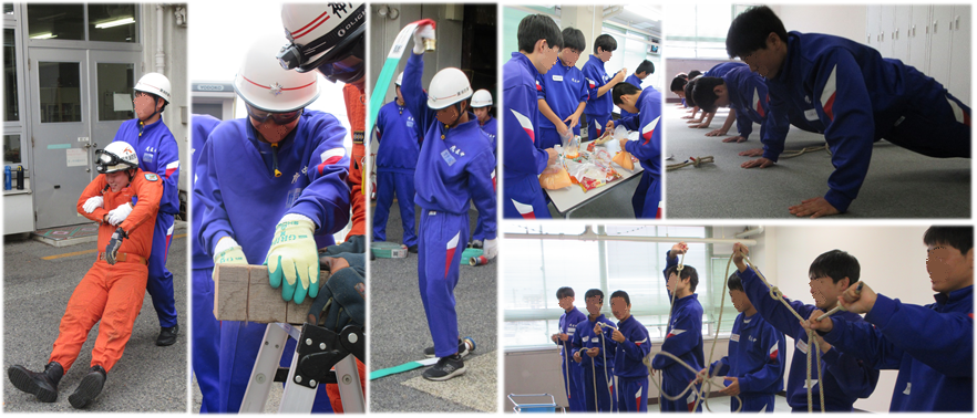 鷹匠中学校防災ジュニア防災訓練