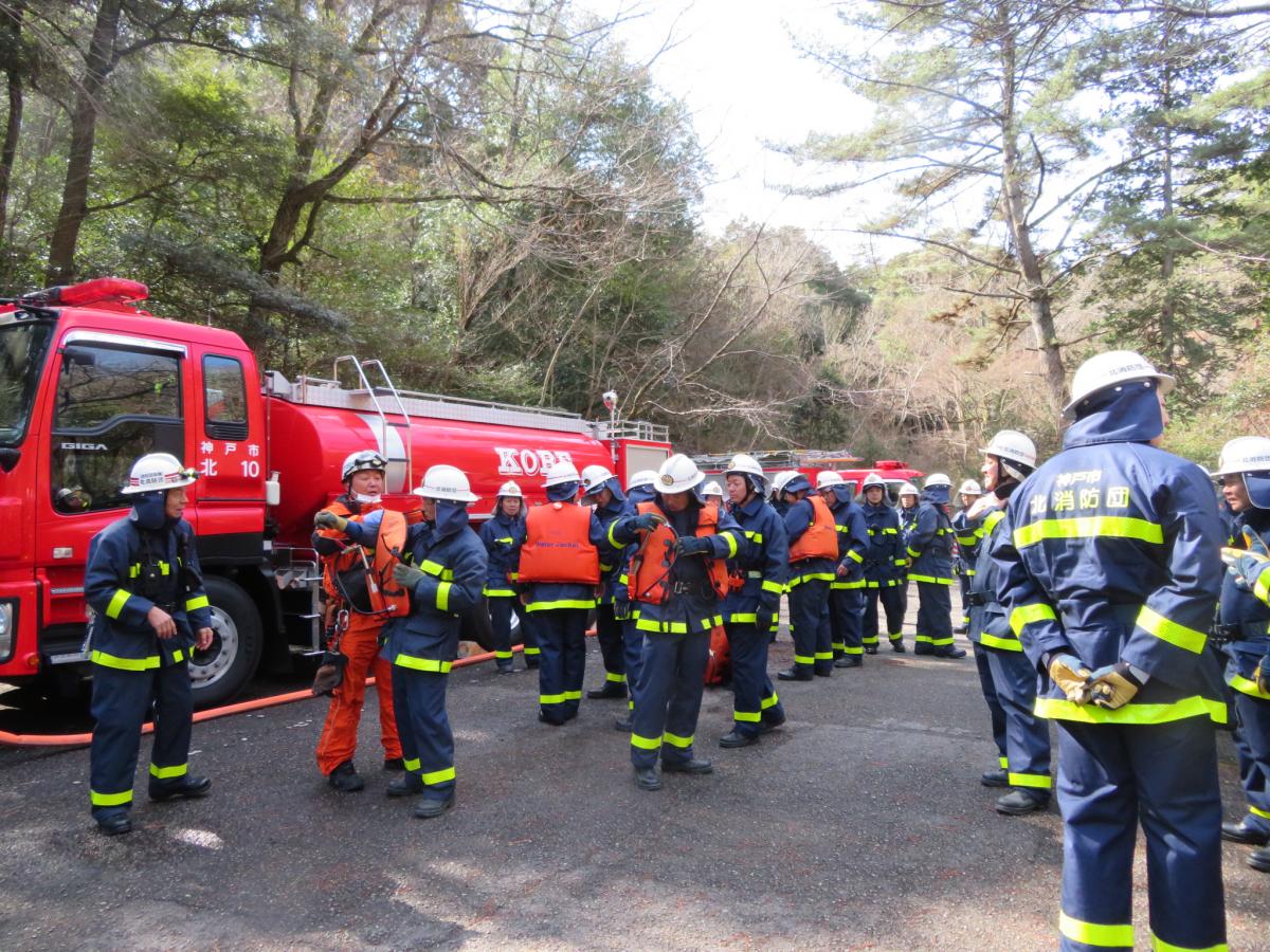 ウオータージャケット取扱訓練