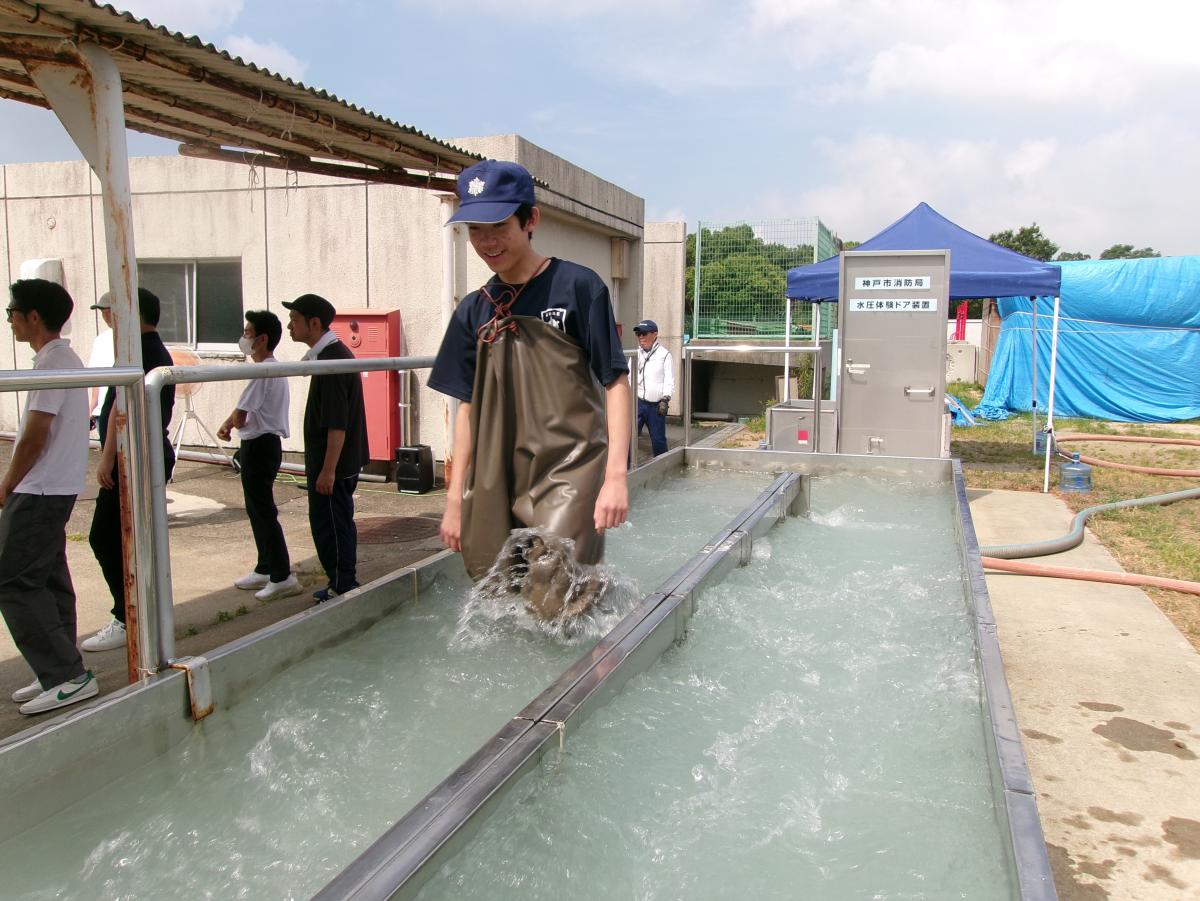 冠水歩行体験1
