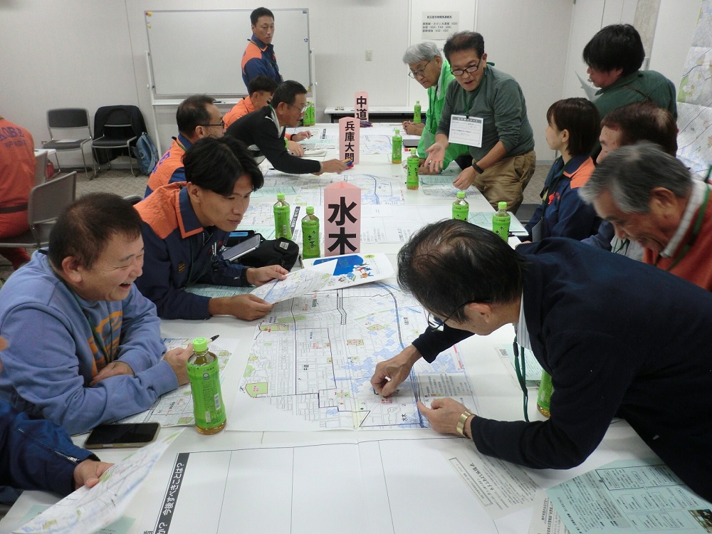 災害図上訓練(DIG)中地区