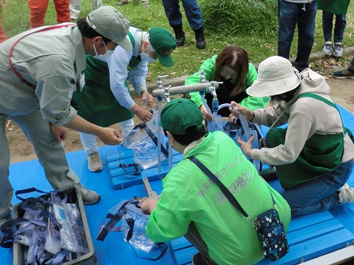 荒田全体訓練応急給水