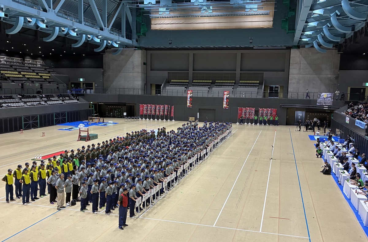全国少年消防クラブ交流大会整列