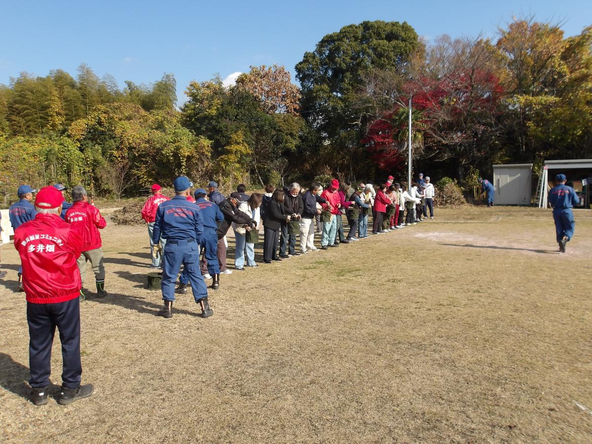 消火バケツ訓練
