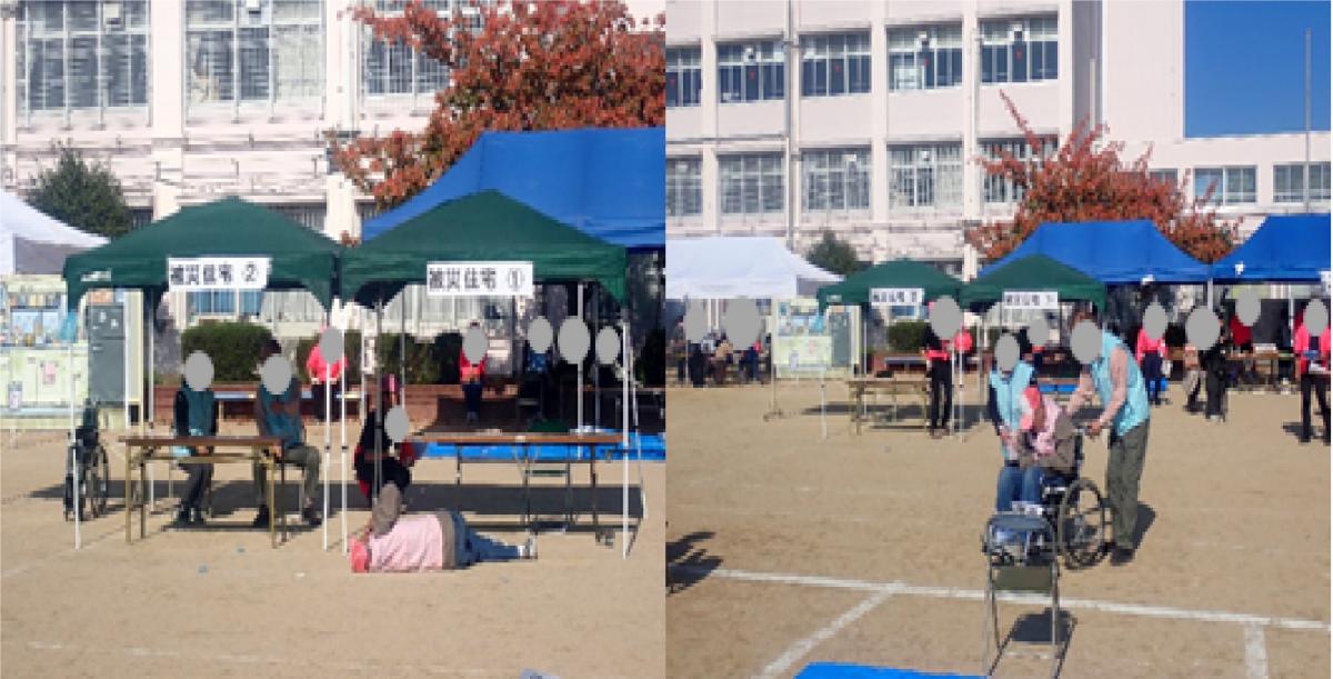 車椅子を使用した避難