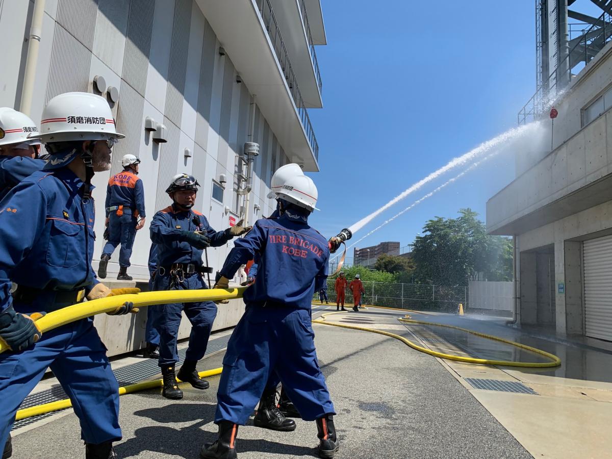 遠距離ホース延長訓練