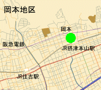 岡本地区付近図