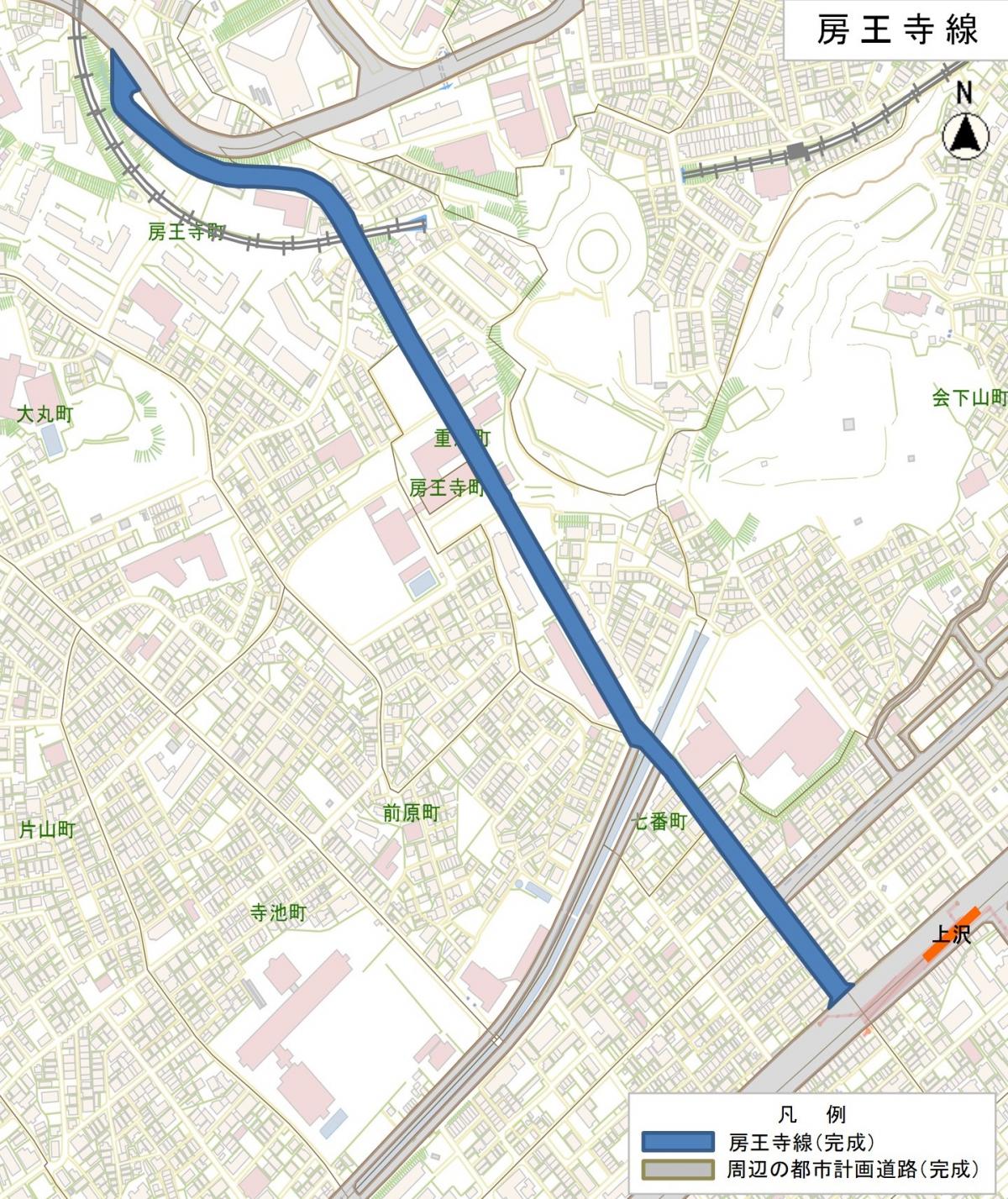 房王寺線事業位置図