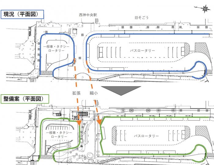 西神中央駅整備概要図