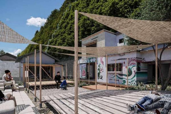 地域⾷堂兼ライブラリー＋シェアオフィス