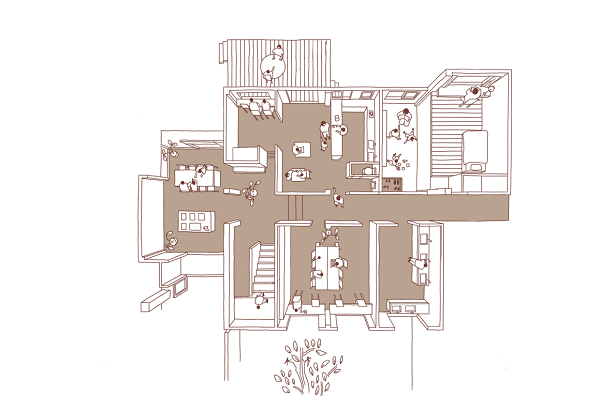 旧警察寮を再生した地域の新たな交流拠点