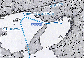 到着便飛行経路図