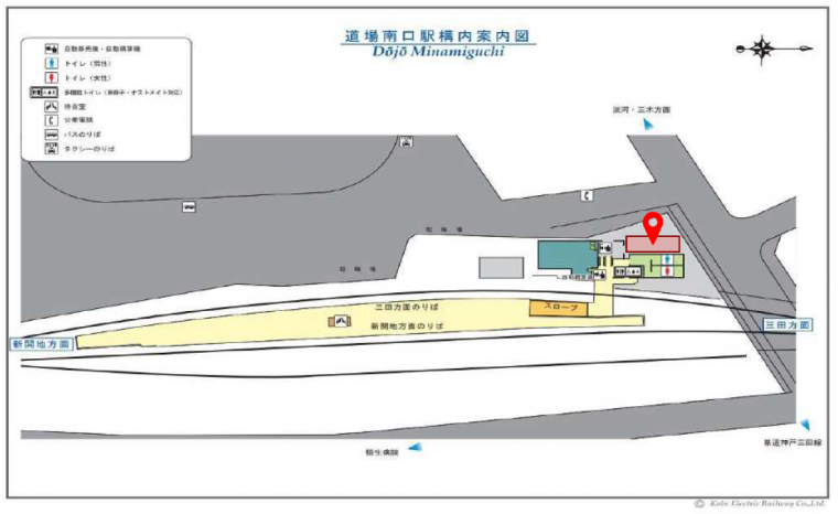 道場南口駅前の位置図