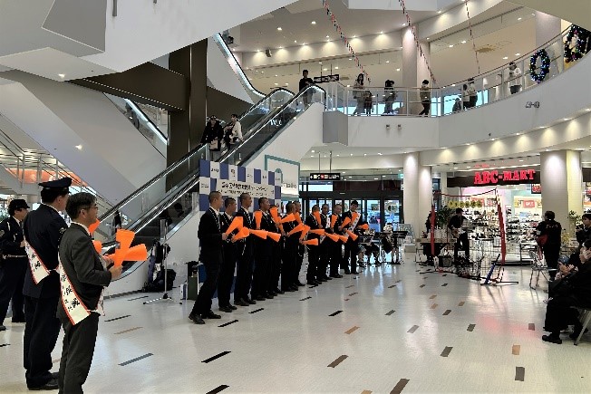 応援歌で盛り上がる様子