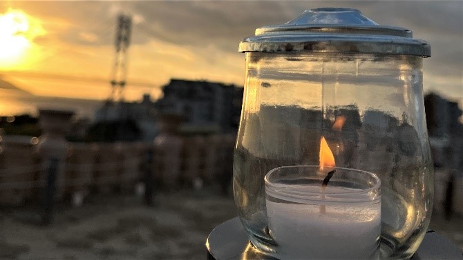 キャンドル単体の明かり