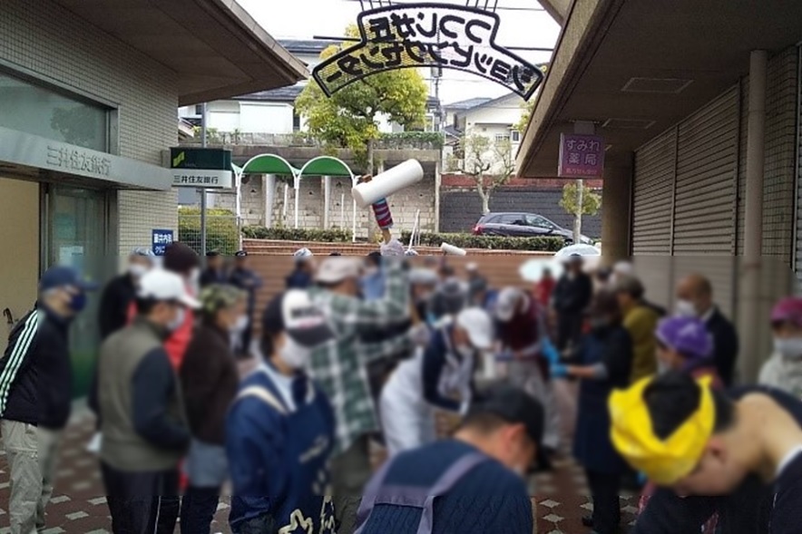 もちつきの様子