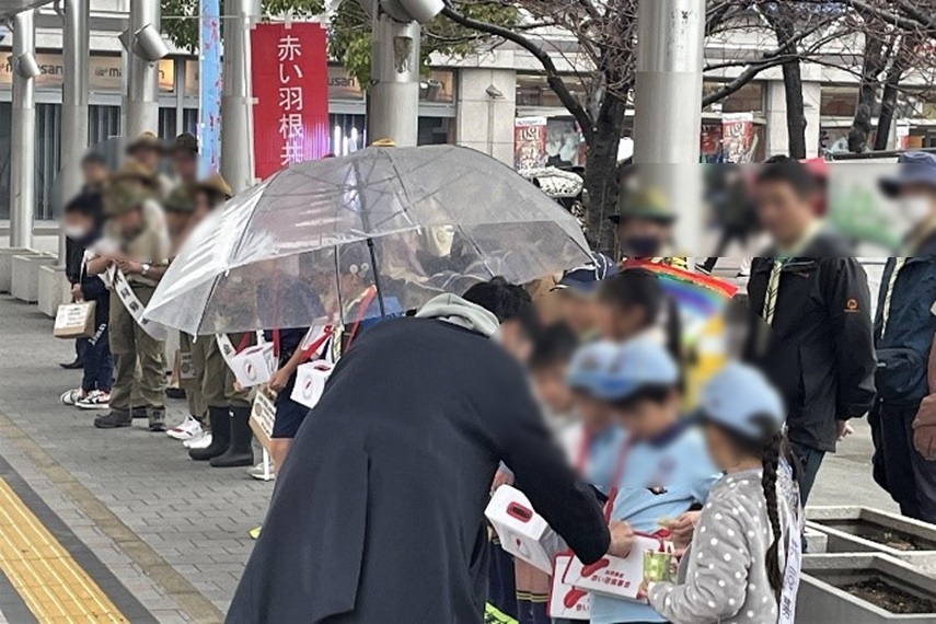 垂水駅東口での街頭募金2
