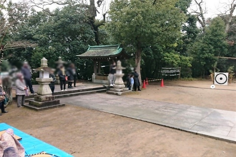 鬼を表す藁が出た様子