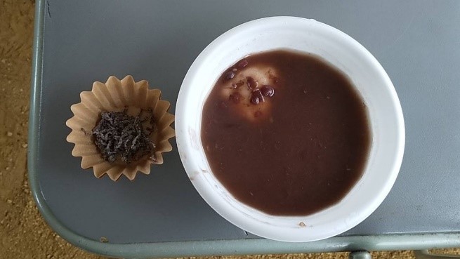 ぜんざいと塩こぶ