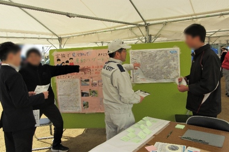 福田中学校のブース