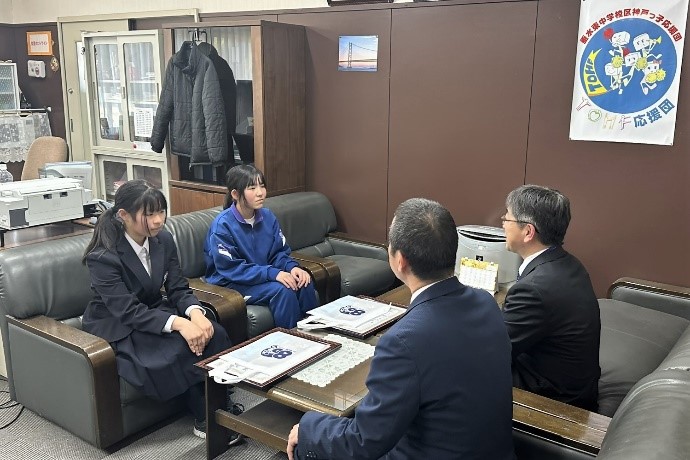 区長と二人との歓談