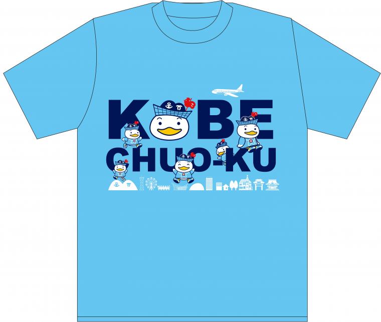 かもめんTシャツ水色