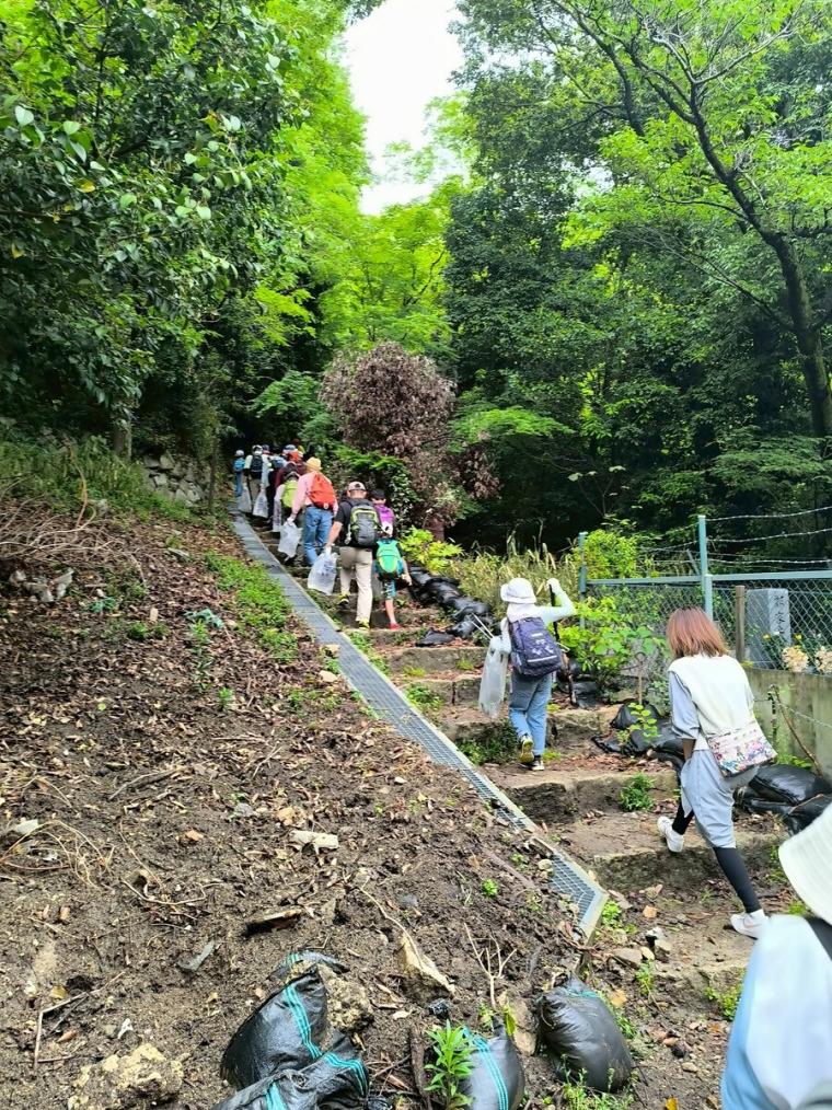 上野通の様子（摩耶山クリーンハイキング）