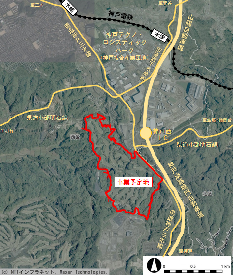 新産業団地位置図