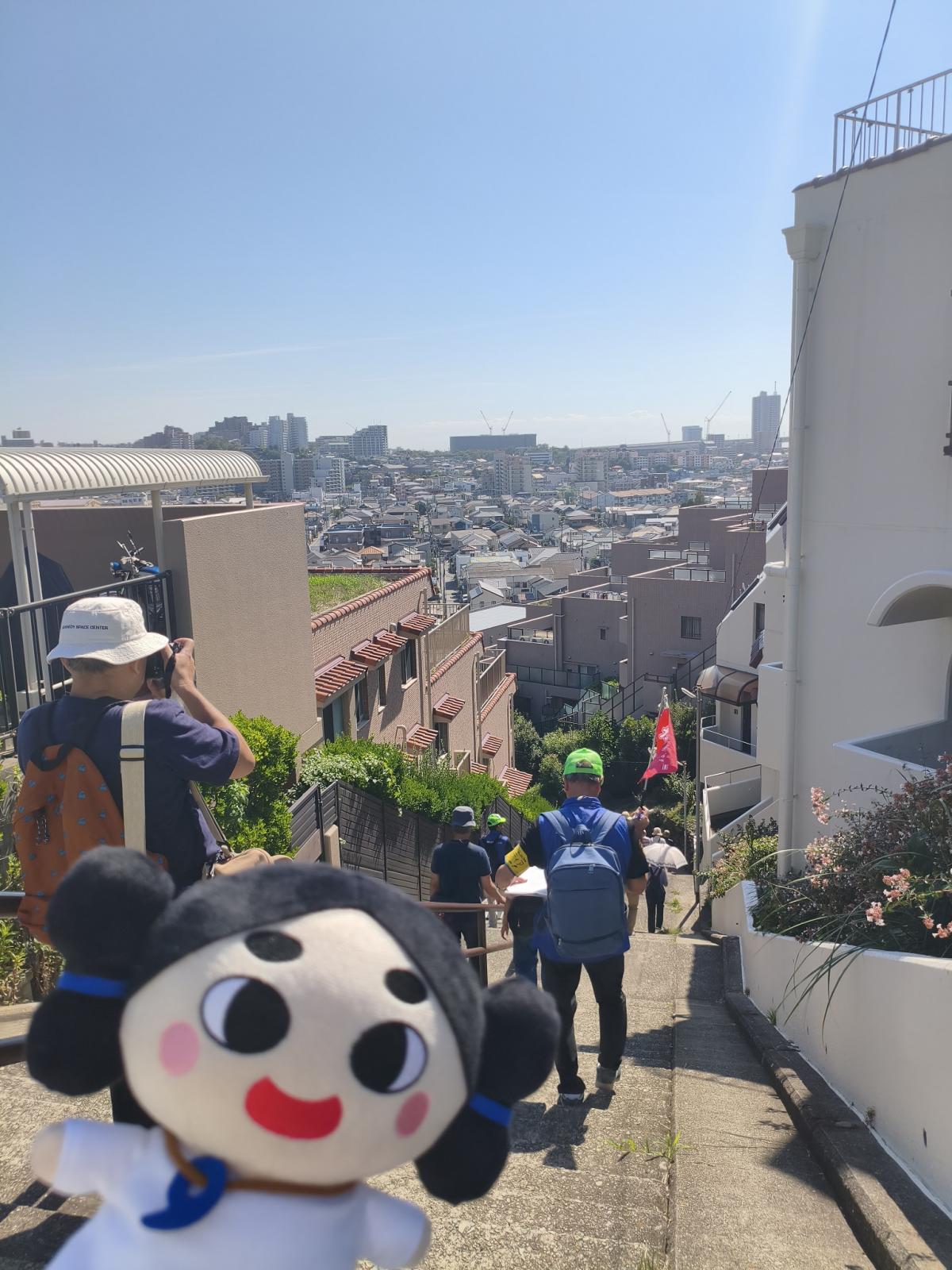 ガイドの様子（階段）