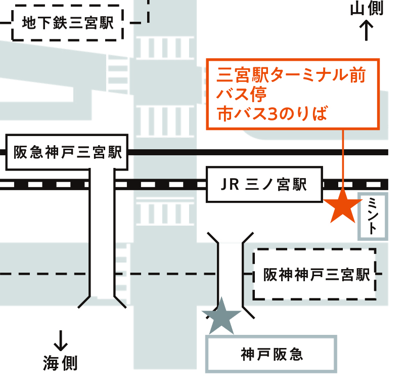 三宮駅ターミナル前地図