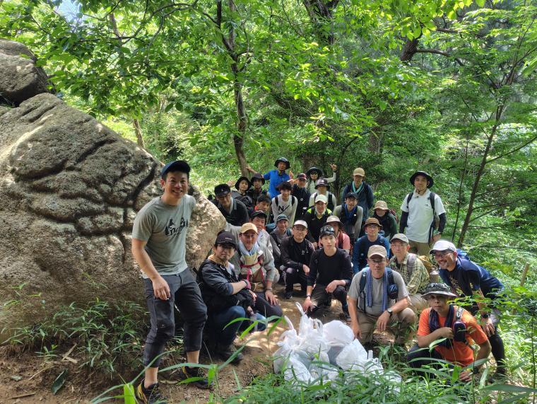 登山道清掃川崎重工