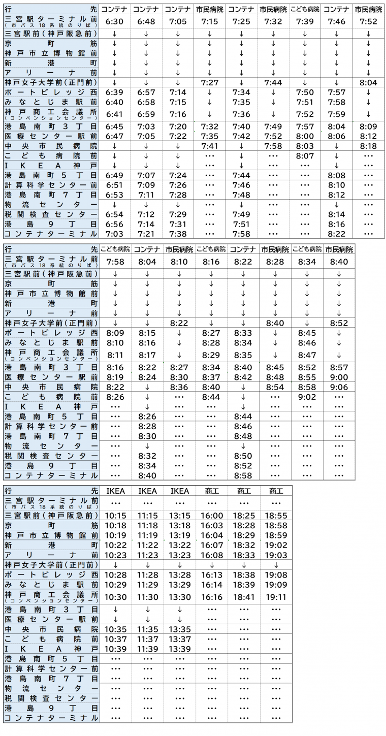 平日往路