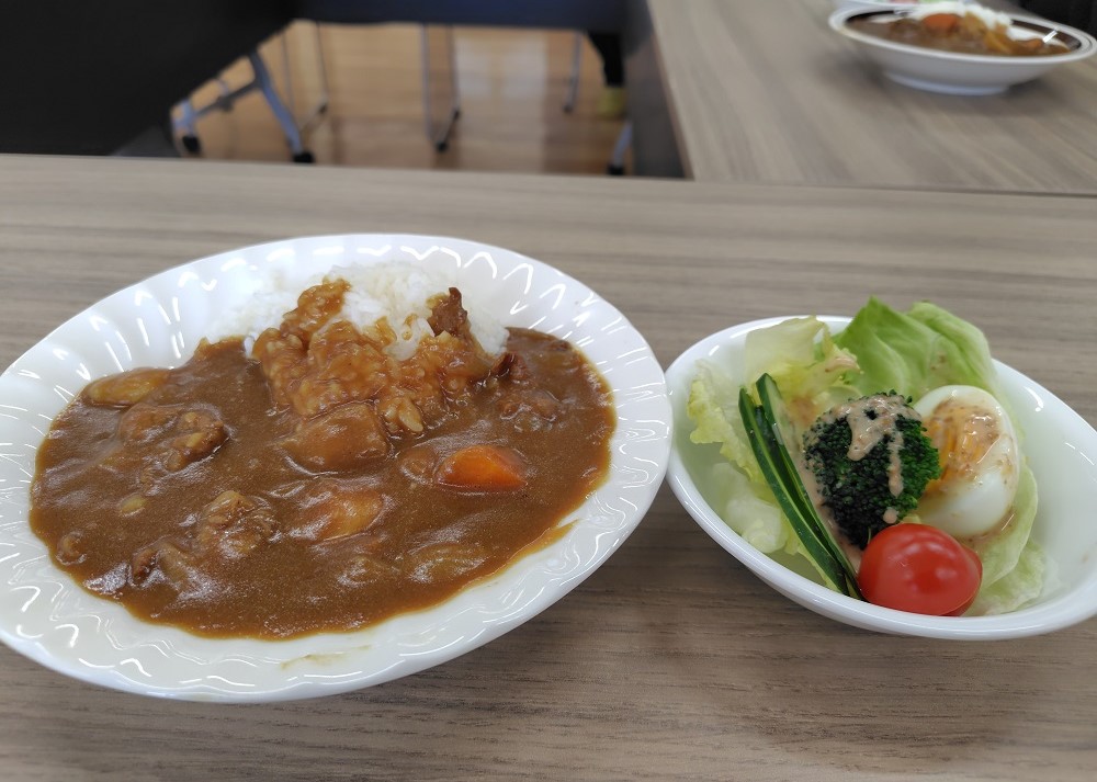 カレーとサラダ