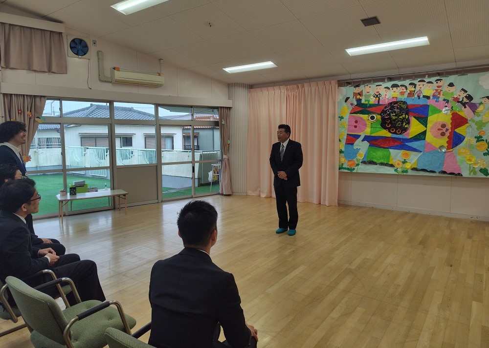 寄付の贈呈式の様子