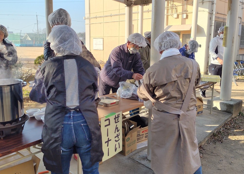 ぜんざいコーナーの様子