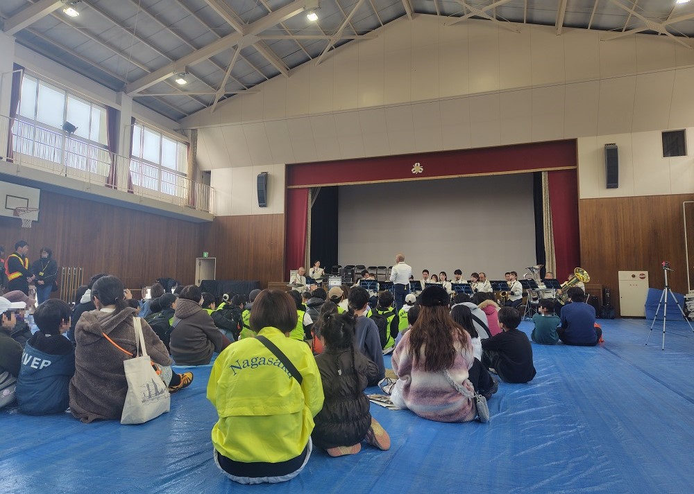 消防音楽隊の演奏