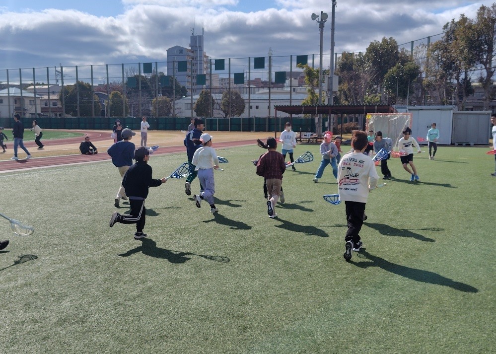 ラクロス体験の様子